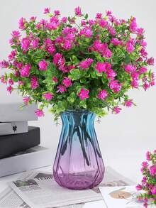 5 件粉色仿真花 - 桉树山茶花、婚礼派对装饰、家庭客厅餐桌装饰、假植物、秋季装饰、房间、书桌、花园装饰、房间装饰用品 - 粉色 - 查看 1