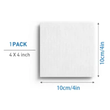 1 tấm vải bạt để vẽ tranh, tấm vải bạt phẳng màu trắng sơn lót kích thước 4x4 inch - Tấm vải bạt để vẽ tranh acrylic, màu nước sơn dầu Tempera - trắng - Xem 7