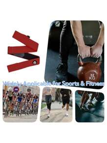 1Pc Multifunctional Fitness Sports Running Cycling Marathon Heart Rate Belt Chest Strap Replacement Elastic Strap (Excluding The Transmitter Shown In The Picture, The Product Only Has Straps) - Multicolor - View 4