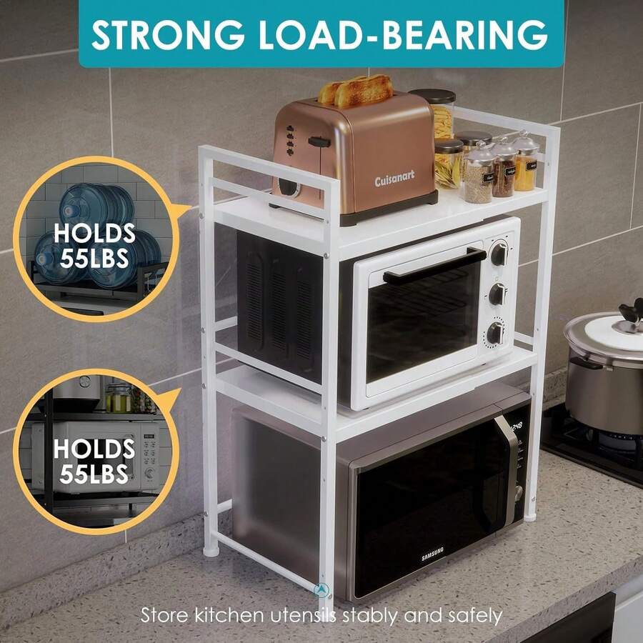 Oven Rack, Expandable Microwave Stand Countertop Kitchen Utensils
