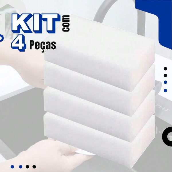 Kit Esponja Magica Limpeza Profunda Remove Riscos De Caneta Multiuso