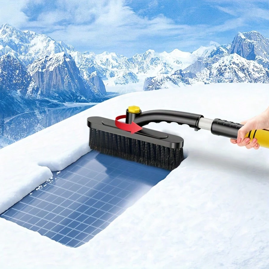 Xẻng xúc tuyết đa năng cho ô tô Xẻng xúc tuyết bằng hợp kim nhôm có thể thu vào Xẻng xúc đá cho ô tô Xẻng rã đông Dụng cụ cạo ván trượt tuyết - Một cỡ - Xem 1