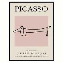 1 tấm áp phích vải canvas nghệ thuật hình chó Dachshund - Trang trí tường theo phong cách Pablo Picasso cho phòng khách, phòng ngủ, văn phòng tại nhà - Tranh in nghệ thuật cổ điển hiện đại không có khung - Nhiều màu - Xem 8