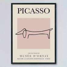 1 tấm áp phích vải canvas nghệ thuật hình chó Dachshund - Trang trí tường theo phong cách Pablo Picasso cho phòng khách, phòng ngủ, văn phòng tại nhà - Tranh in nghệ thuật cổ điển hiện đại không có khung - Nhiều màu - Xem 7