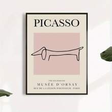 1 tấm áp phích vải canvas nghệ thuật hình chó Dachshund - Trang trí tường theo phong cách Pablo Picasso cho phòng khách, phòng ngủ, văn phòng tại nhà - Tranh in nghệ thuật cổ điển hiện đại không có khung - Nhiều màu - Xem 5