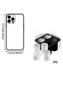 1入組冰杯模具，DIY中空冰塊製作工具，為美式酒吧打造創意冰瀑 - 黑色 - 查看 2