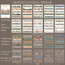 have a good day 1 本书 20 张各种长条背景 PET 和 Washi 贴纸书装饰拼贴卡片材料个性化日记艺术剪贴簿办公室和学校用品 - 1本 - 查看 11