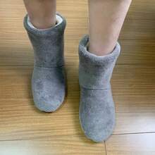 Fluffy Slippers Christmas Winter Floor Shoes Indoor Home Fur Plush Anti Skid Non Slip Soft Warm Female Boots 2024 New - 象牙 - 查看 11