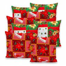 Kit Of 8 Christmas Cushion Covers With Zipper 40cm X 40cm Christmas Oxford Fabric - Màu 06 - Xem 1