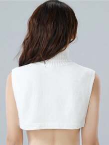 1 pieza Accesorio de bufanda de cuello para mujer de mezcla de lana de unicolor con cuello alto falso, accesorio de cuello cálido para otoño/invierno - multicolor - Ver 6