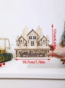 1 件 11.14*8.35 英寸木制 3D 圣诞装饰、家居装饰饰品、圣诞装饰饰品、适用于房间、客厅、书房和其他装饰工艺品（不含电池）最佳礼物 - 彩色 - 查看 11