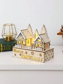 1 件 11.14*8.35 英寸木制 3D 圣诞装饰、家居装饰饰品、圣诞装饰饰品、适用于房间、客厅、书房和其他装饰工艺品（不含电池）最佳礼物 - 彩色 - 查看 6