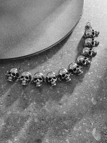 Vòng tay đầu lâu cổ điển mới, trang sức thời trang sáng tạo theo phong cách Punk châu Âu và Mỹ độc đáo dành cho nam giới - Nhiều màu - Xem 5