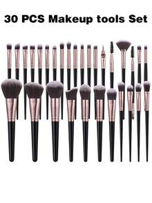 13/30/31/43/44件套化妆工具套装，包含：30支化妆刷套装+4个迷你化妆海绵+1个化妆刷清洁工具+1个收纳袋+4个化妆海绵+4个迷你气垫粉扑，化妆刷套装，化妆刷套装，化妆刷套装，全套化妆工具，化妆刷套装，化妆刷套装，化妆礼盒套装 - 彩色 - 查看 17