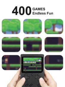 Consola de juegos portátil con 400 en 1 juegos retro, consola de videojuegos recargable con salida de TV AV, mini consola de juegos portátil regalo para niños - Multicolor - Ver 2