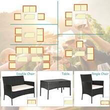 Outdoor Table & Chair Sets - White - View 7