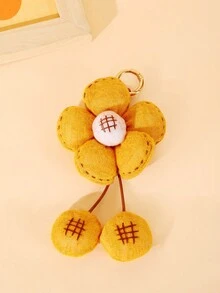 1/3 可爱布艺花朵钥匙扣包包装饰挂件非常适合女生的时尚装饰挂件适合日常使用礼物交换聚会送礼 - 彩色 - 查看 3