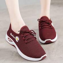 Sneakers, Women's Light Running Shoes, Net Shoes, Comfortable Soft Soled Sneakers, Women's Breathable Casual Single Shoes - 紅色 - 查看 8