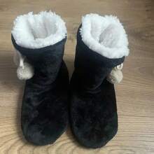 Fluffy Slippers Christmas Winter Floor Shoes Indoor Home Fur Plush Anti Skid Non Slip Soft Warm Female Boots 2024 New - 象牙 - 查看 5