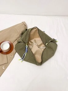 Túi đeo chéo chéo thời trang Âu Mỹ đa năng mới Túi đựng bánh bao thường ngày dung tích lớn Túi đeo vai đi làm Ba lô thể thao bằng nylon Túi tập thể dục ngoài trời - màu xanh lá - Xem 10