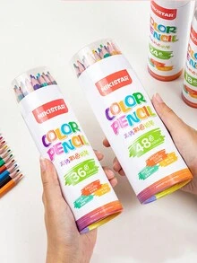 12/24/48 支桶装油性彩色铅笔，适合学龄前儿童和学生绘画 - 彩色 - 查看 1