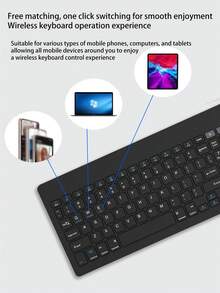 无线迷你键盘，轻巧便携，智能多功能键键盘，不易留指纹，适用于I0S/Android/Windows - 白色 - 查看 5