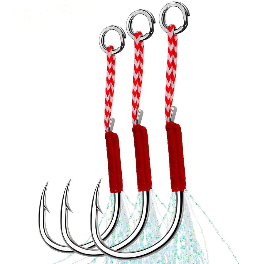 Ise Ni Binding Type Fishhooks, High Carbon Steel Single Hook With Barbs