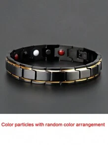 1 件可调节男士磁性手链，时尚高端个性化磁链手镯，流行时尚珠宝，圣诞节、新年、情人节节日礼物