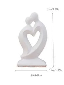 1 bức tượng cặp đôi hiện đại tối giản, đồ trang trí điêu khắc sáng tạo cho phòng khách, tủ TV, quà cưới, quà tặng ngày lễ tình nhân - nhiều màu - Xem 8
