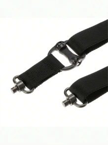 4-In-1 Tactical Sling, Tactical Belt, Multi-Functional Single & Dual Point Sling, Safety Lanyard, Hunting Gun Sling - Black - View 1