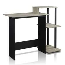 HOMLUX Efficient Laptop Desk, Tablet Computer Desk, Computer Table, Mesa De Computadora, Desk Set For Studying, Solid Wood Desk, Student Table, Home Office Desk, Study Table, Home Office Table, Small Table For Bedroom - French Oak/Black - View 3