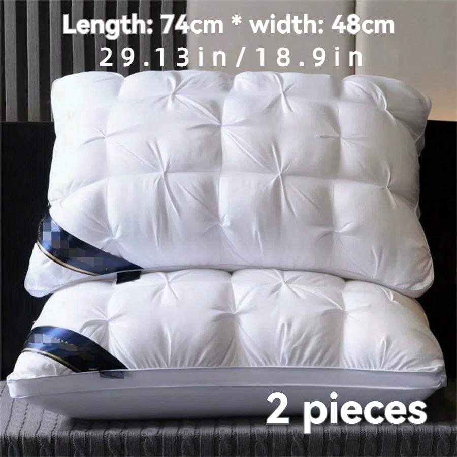 2pcs White Neck Pillows, Designed For Neck And Shoulder Relaxation