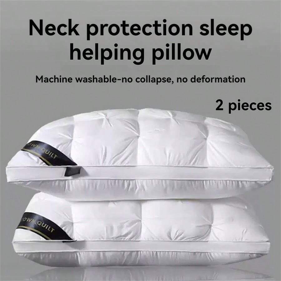2pcs White Neck Pillows, Designed For Neck And Shoulder Relaxation