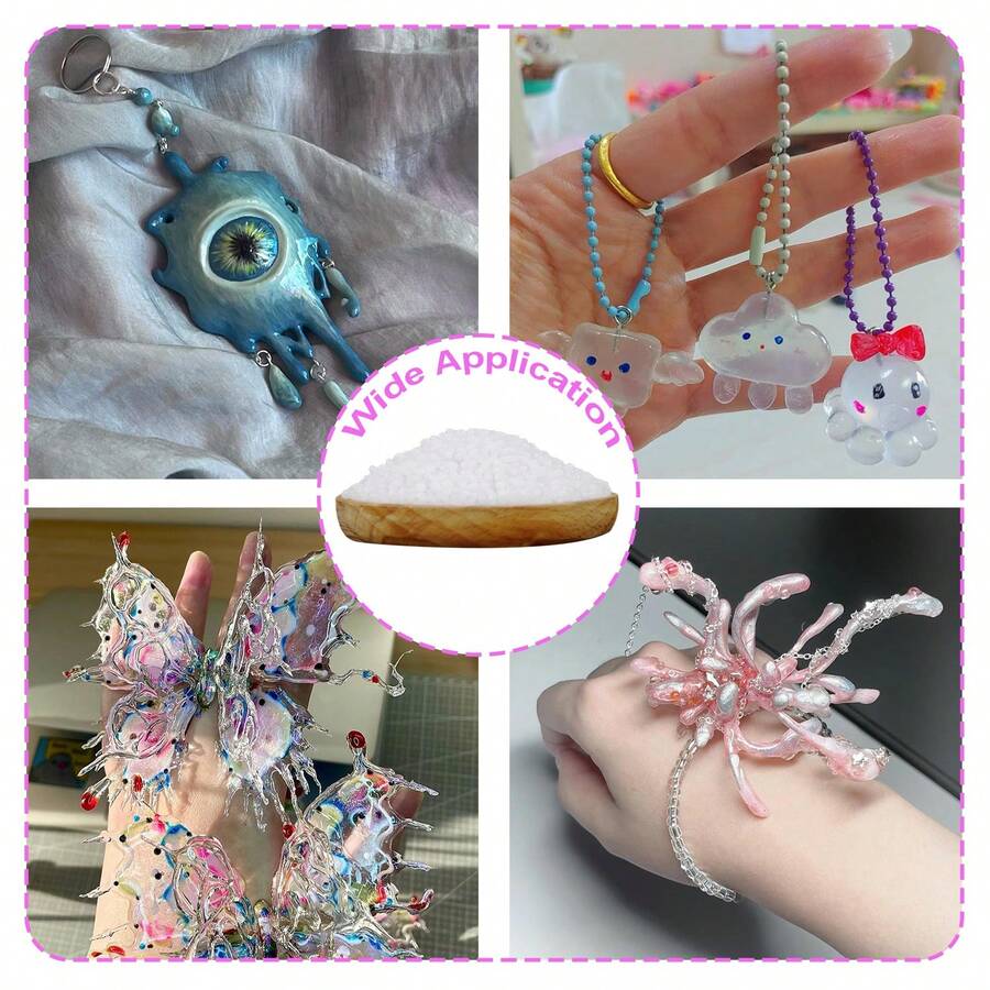 3.5/7/10.5oz Plastic Plastic Pellets - Thermoplastic Beads, Meltable Plastic Reusable, For Crafts, DIY, Role-Playing, Temporary, Repair, Modeling, Halloween Vampire Teeth Fangs - 7 Oz - View 1