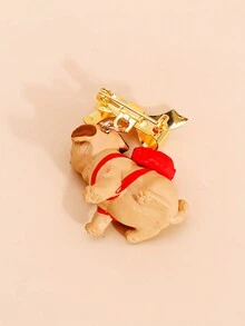 1pc Phụ kiện mặt dây chuyền hình chú chó hoạt hình dễ thương, trang trí ba lô cho học sinh - Nhiều màu - Xem 2