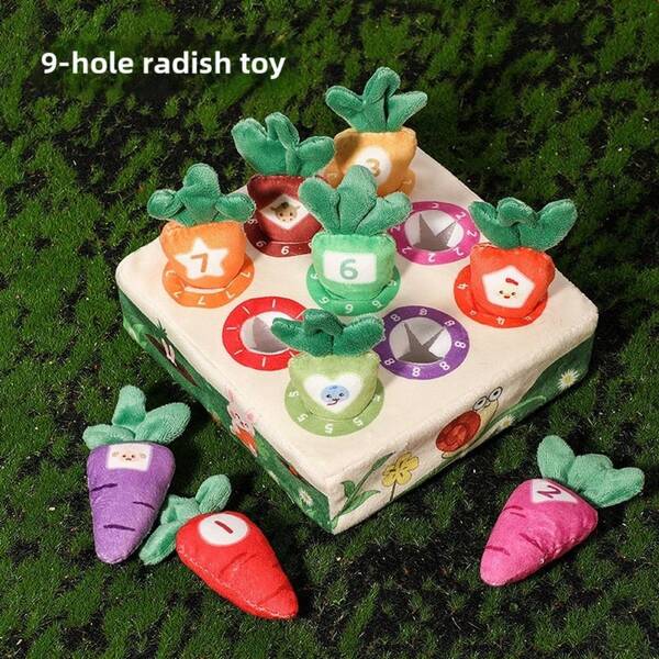 7pcs/10pcs Children Carrot Pulling Interactive Game Educational Montessori Plush Toys, Finger Exercises & Early Learning For Toddlers And Infants