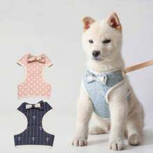 1pc Bow Knot Pet Leash, Cat Dog Walking Lead Leash, Pet Harness, Pet Vest