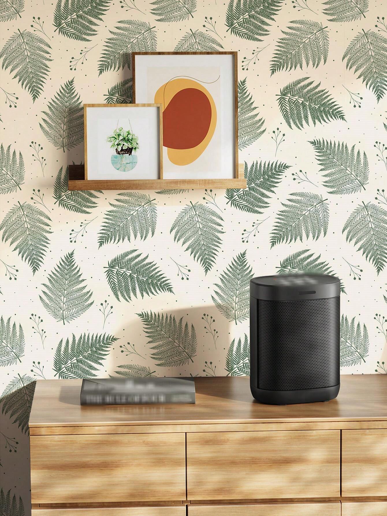 1roll Peel And Stick Wallpaper Green Leaves Wallpaper Tropical
