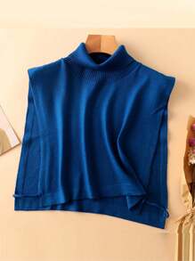 1 pieza Accesorio de bufanda de cuello para mujer de mezcla de lana de unicolor con cuello alto falso, accesorio de cuello cálido para otoño/invierno - multicolor - Ver 13