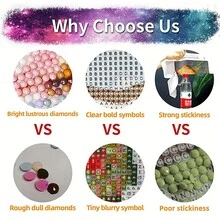 豪华 5D DIY 钻石画套装 - 两头高地牛，动物主题 | 圆形钻石，帆布材质 | 客厅、卧室、办公室无框墙面艺术 | 创意手工礼物 - 彩色 - 查看 5