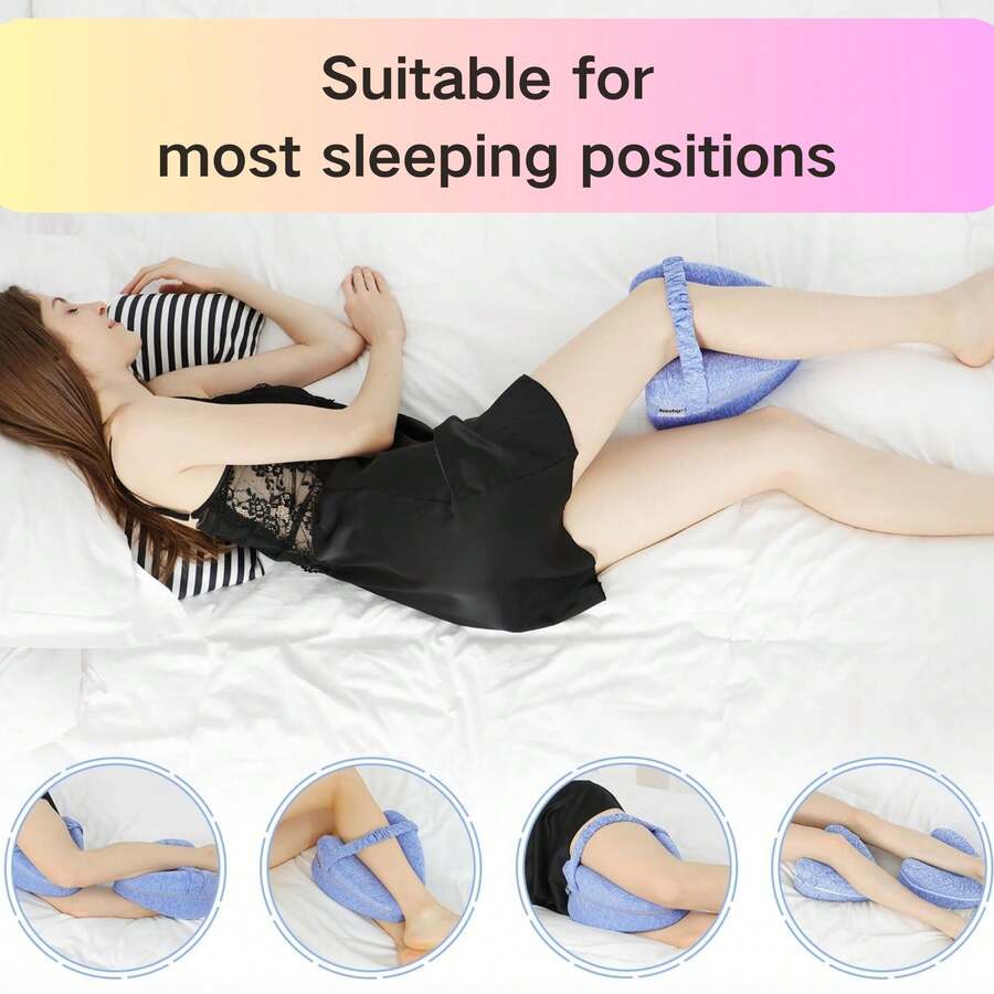 Adult Leg Pillows, 100 Memory Foam Ergonomic Knee Pillows With Strap