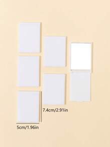 1/5/10 件可折叠便携式化妆镜，小巧便携，可放入包中，袖珍镜，旅行必备品，宿舍梳妆镜 - 白色 - 查看 7