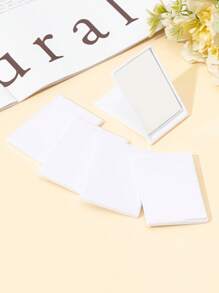 1/5/10 件可折叠便携式化妆镜，小巧便携，可放入包中，袖珍镜，旅行必备品，宿舍梳妆镜 - 白色 - 查看 3