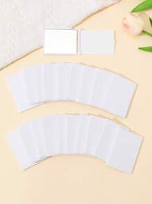 1/5/10 件可折叠便携式化妆镜，小巧便携，可放入包中，袖珍镜，旅行必备品，宿舍梳妆镜 - 白色 - 查看 4