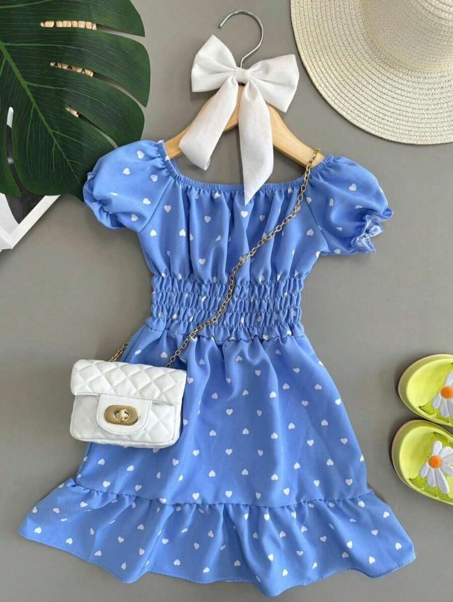 Christmas Dress For Girls - Blue - View 1
