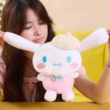 Miniso Juguete de peluche de Cinnamoroll Aurora de Sanrio de 23cm/9.06in teñido anudado, ultramacizo y colorido, muñeco de peluche de dibujos animados lindo para cumpleaños, Pascua, regalos de fiesta, Pachacco, Cinnamon Roll Plushy, Hello Kitty de peluche - Blanco - Ver 4