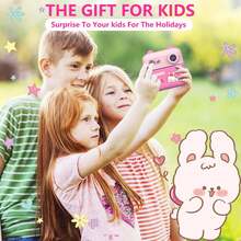 儿童快照相机，适合 6-12 岁男孩和女孩的生日礼物，即时照片打印，高清幼儿数码相机便携式玩具，5 种滑动游戏，享受娱乐时光，捕捉童年的每一个瞬间，高清视频录制，适合 6 7 8 9 10 岁男孩和女孩的便携式幼儿玩具 - 彩色 - 查看 6