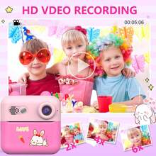 儿童快照相机，适合 6-12 岁男孩和女孩的生日礼物，即时照片打印，高清幼儿数码相机便携式玩具，5 种滑动游戏，享受娱乐时光，捕捉童年的每一个瞬间，高清视频录制，适合 6 7 8 9 10 岁男孩和女孩的便携式幼儿玩具 - 彩色 - 查看 7