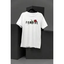 Forgive Men's 100% Premium Cotton Streetwear T-Shirt Men's Shirt - 白色 - 查看 1