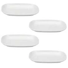 Kit 6 Units Rectangular Melamine Tray 28x18.5cm - 白色 - 查看 5